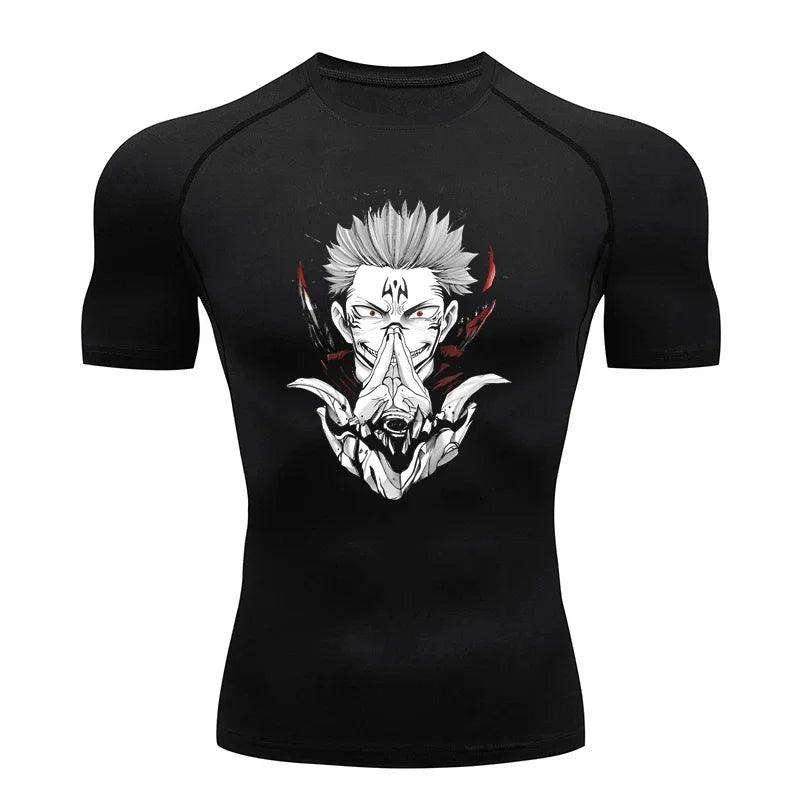 Camiseta de compresión de manga corta Jujutsu Kaisen