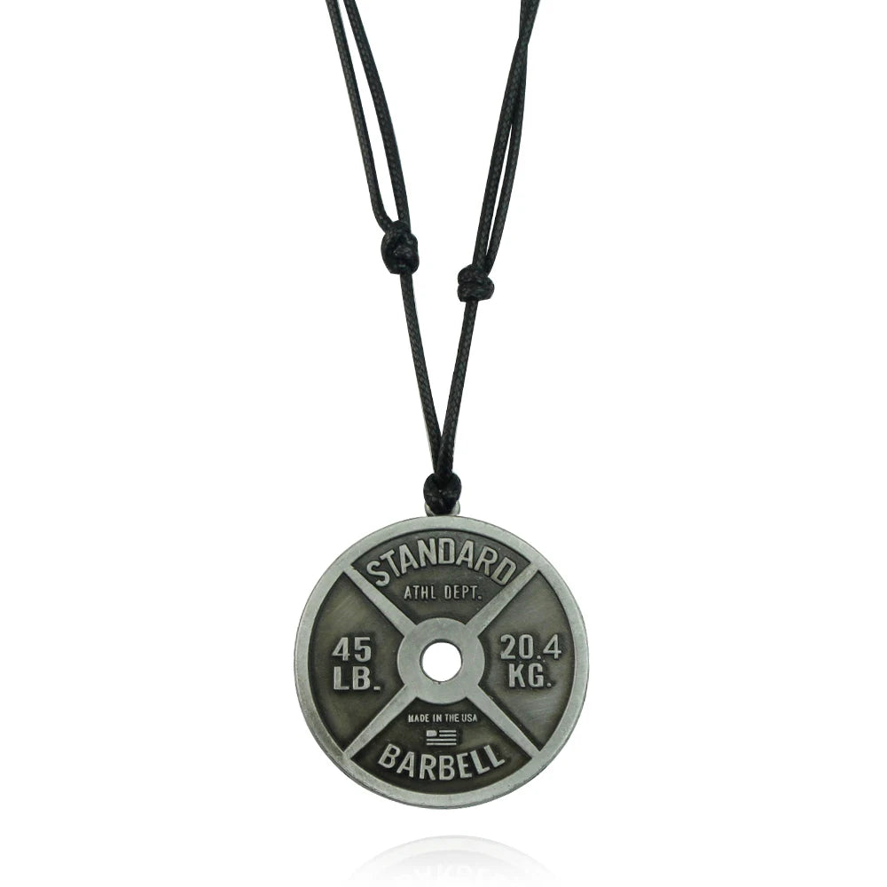 Gym Necklace with Disc Pendant