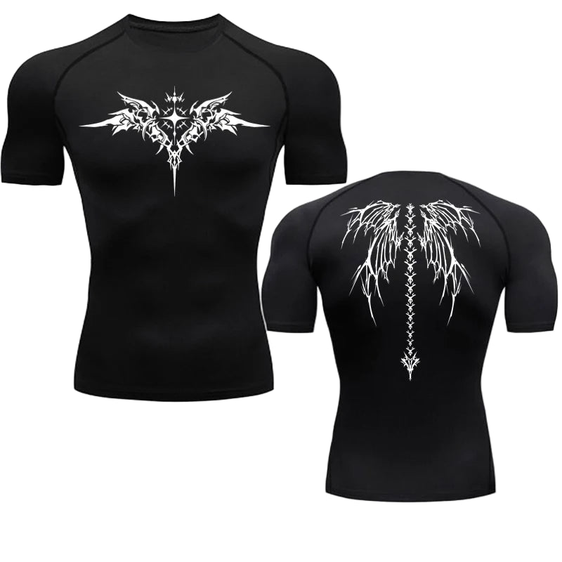 Dark Wings Short-Sleeve Compression Shirt