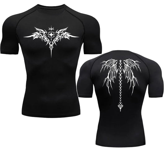 Dark Wings Short-Sleeve Compression Shirt