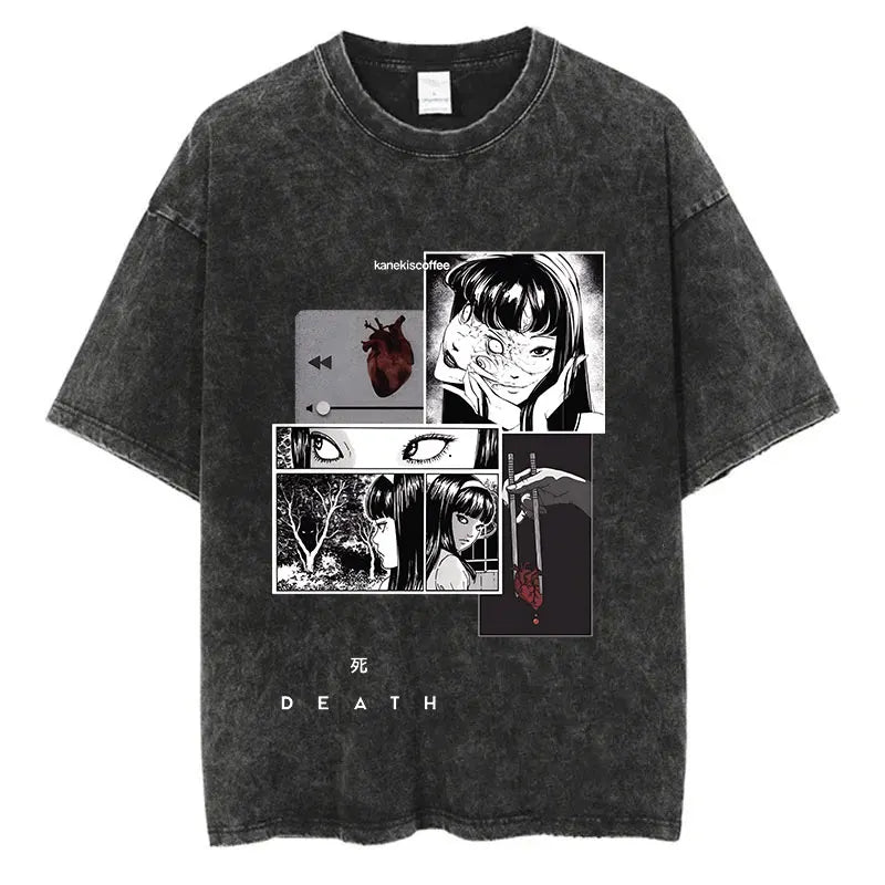 Oversized Gothic Face Silence T-Shirt